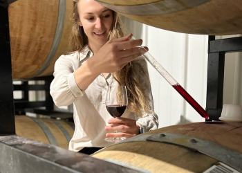 Sheldrake Point Winery winemaker Lillian Perry Hicks