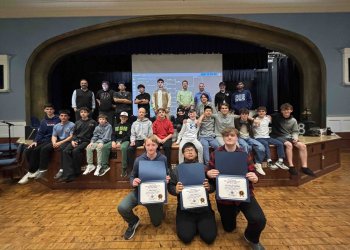 NOFO Chess Tournament Winners Odin Matheis, Adolfo Lopez, Grady Moore at North Fork Chess Tournament
